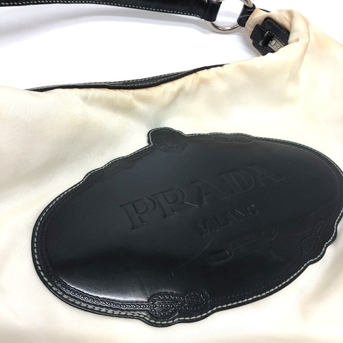 PRADA logo one shoulder Shoulder Bag Nylon White - Picture 8 of 15