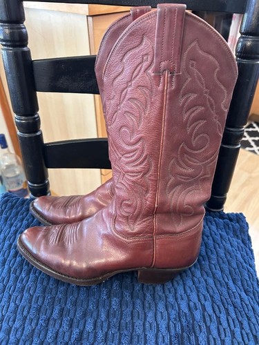 Women's Sanders Vintage Panhandle Slim Cowboy Boots Size 8 - Picture 4 of 9