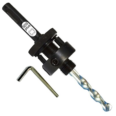 Hole Saw Arbor SDS Plus for HoleSaws over 1 1/8&quot; TCT Pilot Drill 