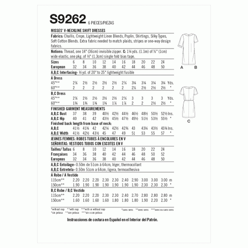 SIMPLICITY 9262 Misses Damen Frauen Plus SCHNITTMUSTER Kleider 6-14 20 % RABATT - Bild 7 von 7