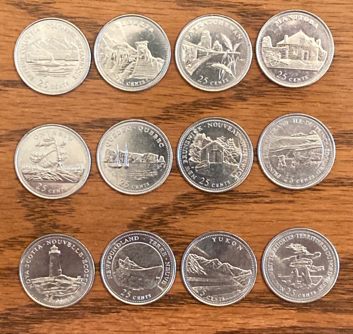 COMMON DIVISOR 25SS THUIN サイズ1 Set of 1992 Provincial Canada 25 cents quarters **75% off