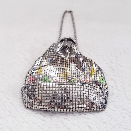 Lot of Silver Vintage Metal Mesh Bag Coin Purse Beggars Bag Expandable Top Cage - Picture 12 of 23