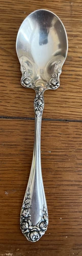 Sterling Silver Flatware - Wallace Rose Original Flared Sugar Spoon 6” 28g