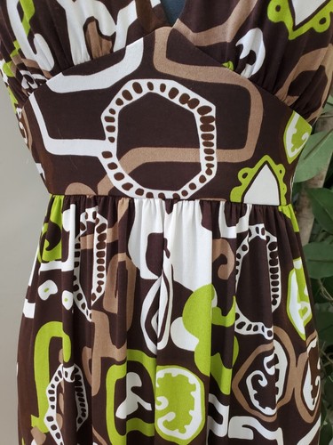 New Directions Women's Brown Polyester Halter Neck Sleeveless Long Maxi Dress 6 - Picture 3 of 11