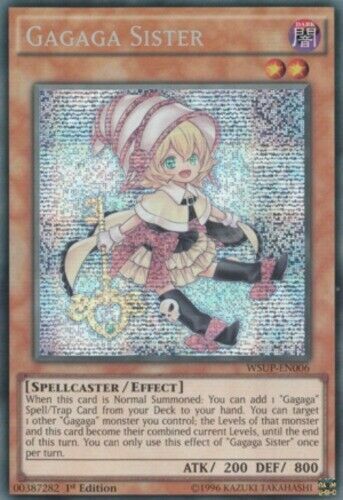 Yugioh Gagaga Sister WSUP-EN006 Secreto Raro 1a Edición Casi Nuevo - Imagen 1 de 1