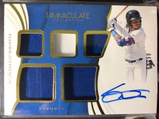 2019 Immaculate Collection Fives Auto Patch Vladimir Guerrero Jr #68/99