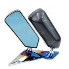 F1 Car Drift Carbon Fiber Looks ABS Side Rearview Mirror with Burnt Blue Base