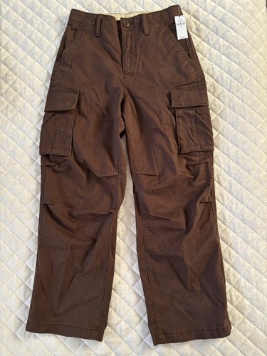 Gap Kids Baggy Cargo Pants Brown Size 10 New With Tags - Picture 2 of 5