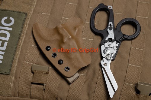 Custom Kydex Coyote Holster for Leatherman Raptor Trauma Shears IFAK Medic TCCC - Picture 3 of 11