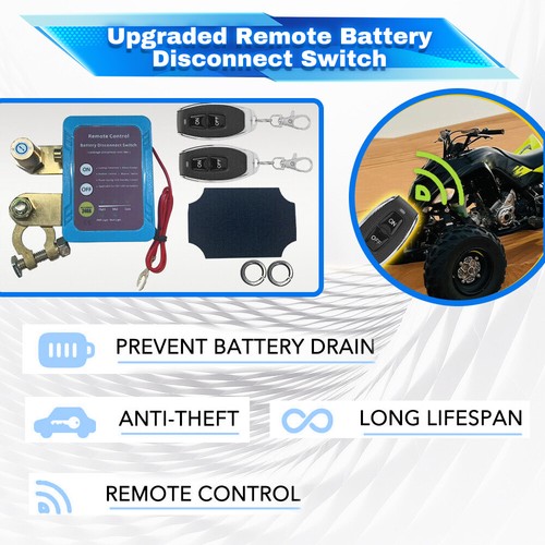 Interruptor de apagado para interruptor de desconexión de batería remoto de automóvil 12V 240A apagado automático - Imagen 13 de 17
