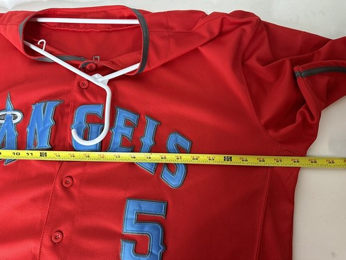 Camiseta de béisbol Majestic Anaheim Angels Albert Pujols #5 XXL roja  - Imagen 10 de 11
