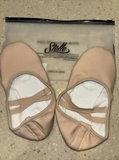 STELLE Girls Dance Shoes Slippers for Kids Ballet Pink Beige Size 2 ML New