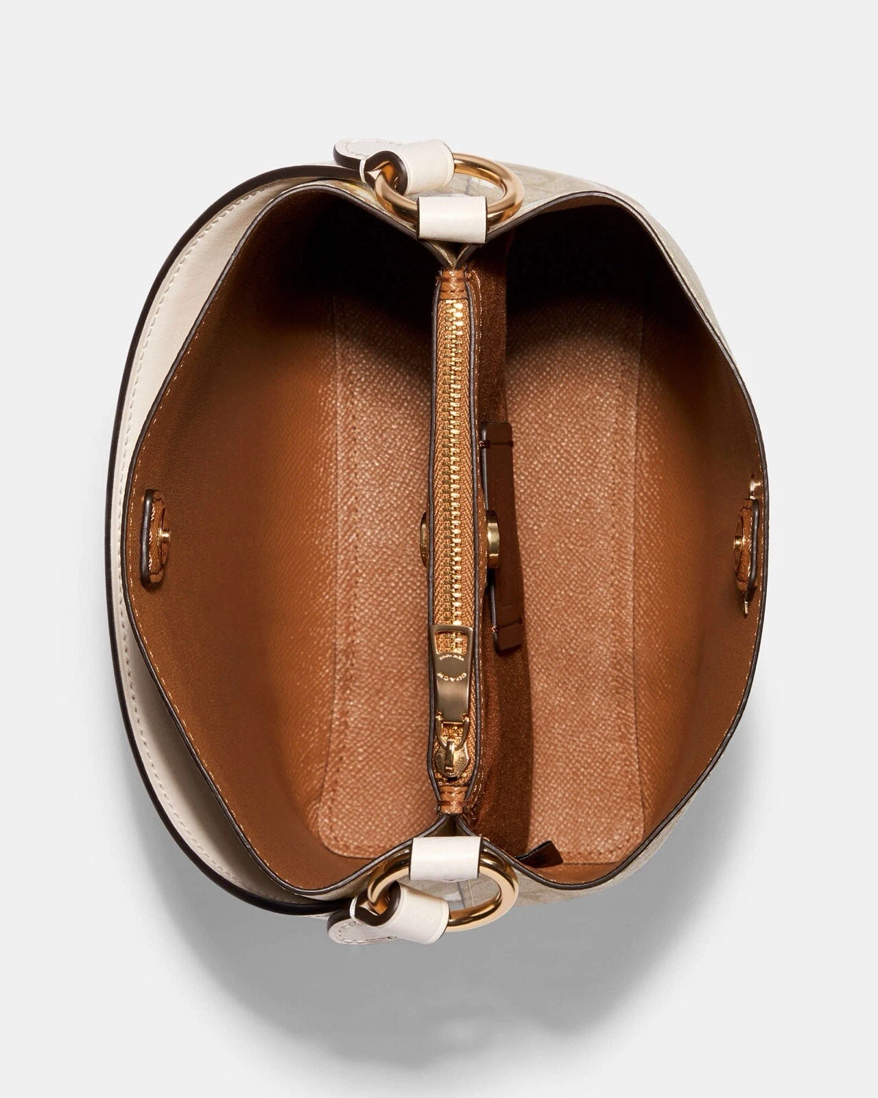 Borsa a secchiello Coach Town nuova con etichetta in tela firmata con stampa margherita C3411