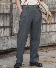 Black & Gray Stripe Pants Bronson Mfg. Co. Sz 32