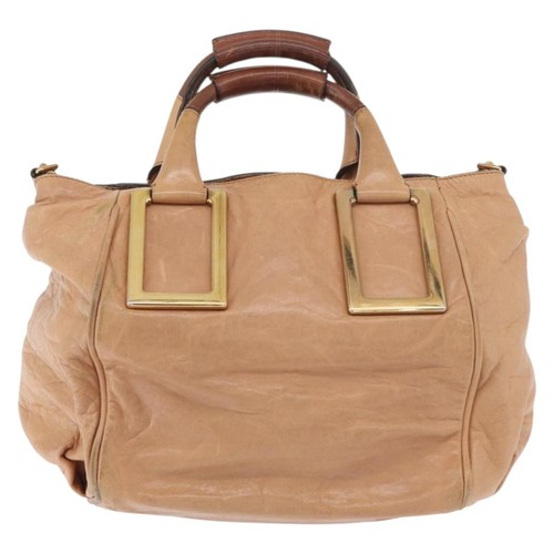 Borsa a mano Chloe Etel in pelle 2 vie beige oro originale hk3719A - Foto 4 di 24