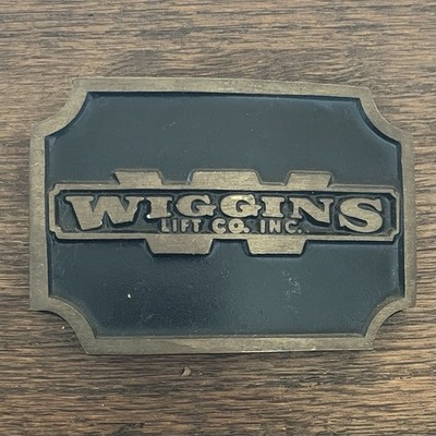 Vintage Belt Buckle Wiggins Lift Co. Forklifts Oxnard El Rio Ventura CA Factory