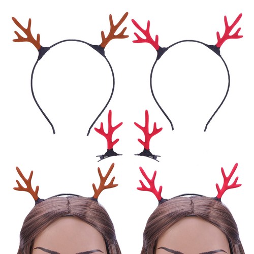 20 Pcs Antler Hair Clip Reindeer Headband Antlers Hoops Headbands - Picture 2 of 12