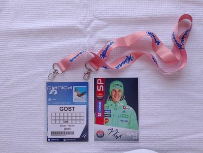 SKIFLUG WORLD CUP FINAL PLANICA ''ACCREDITION 2018 PLUS ORIGINAL AUTOGRAM J.TEPES