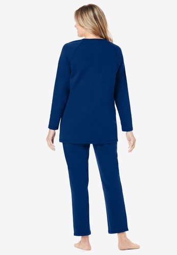 Dreams & Co. Plus Size 2-Piece Lounge Set - Picture 3 of 28
