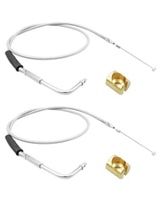 Extended Length 42" Throttle Cable & Idle Cable Kit Replacement for Harley 