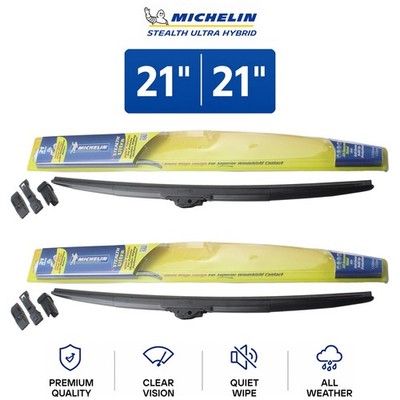 Michelin Stealth Ultra Hybrid 21''/21'' Wiper Blade Set 2-Pc For Jaguar XJ6 88-97
