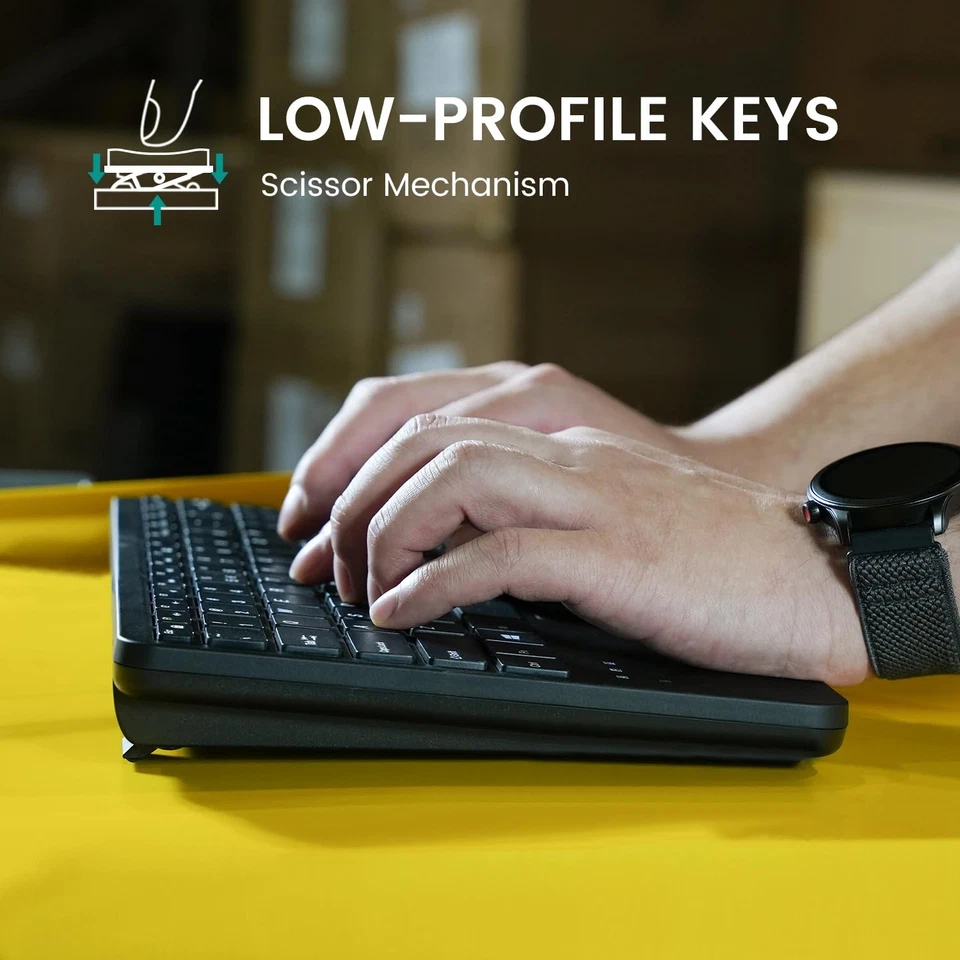 PERIBOARD-725 Wireless Keyboard with Touchpad - Multi-Device Connection with ... - Image 3 of 4