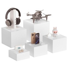 Extra Large White Acrylic Buffet Risers Cube Box Food Risers for Buffet Desse...