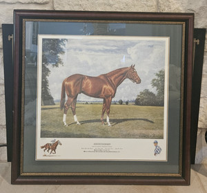 Huge, Beautiful Framed Richard Stone Reeves Numbered Secretariat Print, 559/7500