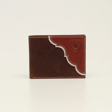 Ariat Mens Bifold Wallet Two Tone Shield Logo - A3547908