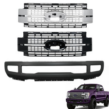 For 2017-2019 Ford F-250 F350 F450 Super Duty Front Bumper Grille Platinum Style
