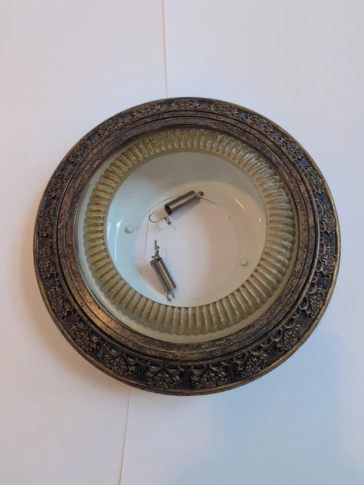 Винтажная тосканская утопленная легкая отделка бронза и стекло - Изображение 2 из 4