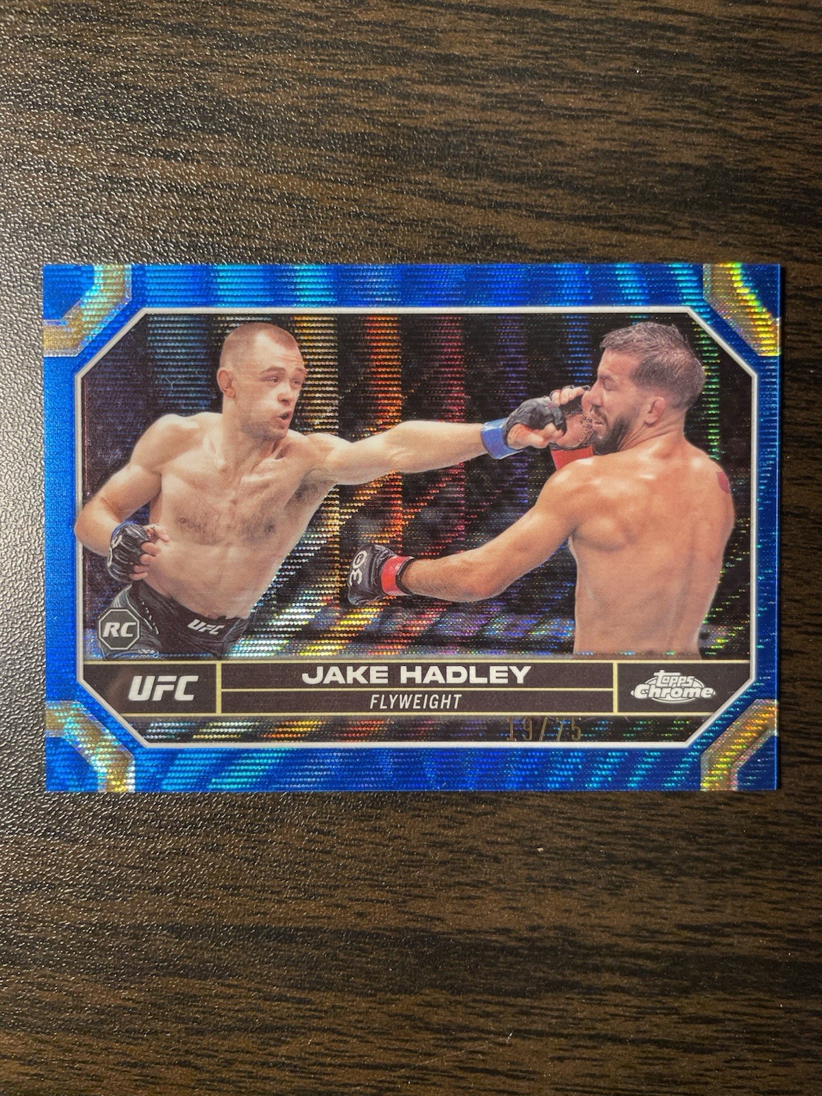 Jake Hadley Blue Wave Refractor /75 RC 2024 Topps Chrome UFC #45