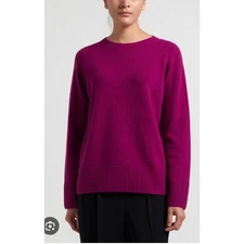 THE ROW Sz XS Wool Cashmere Purple Pullover Sweater Sibel Oversize