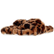 J-Slides Lovlie Leopard Faux Fur LOVLIE-983 Women's Size 6 Medium