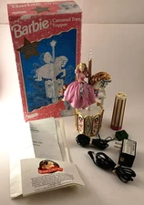Vintage 1997 Barbie CAROUSEL TREE TOPPER Mr. Christmas - TESTED +Video FREE SHIP