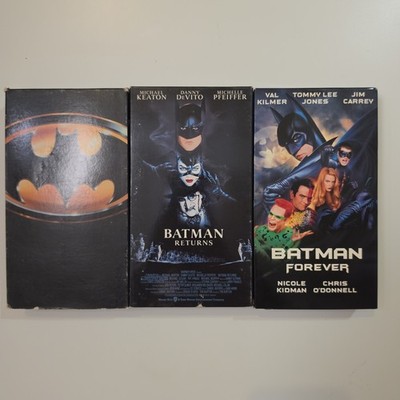 Batman VHS Lot of 3 Movie Set (Batman 1989, Batman Returns, Batman Forever) 