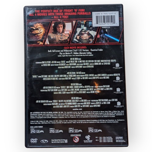 Critters 4 Film Collection (DVD, 2010, New Line, 4-Movie Set) 1986 Film - Picture 2 of 2