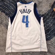 Michael Finley #4 Dallas Mavericks White 90s Nike Jersey Sz XL Swingman NBA 