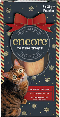 100% natürliche Katzenleckerli Lenden - festliche Sorte, getreidefrei (Thunfisch, Makrele & Chi