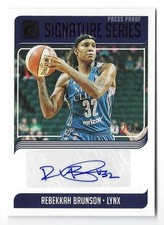 Rebekkah Brunson, Auto #/99 Purple Press Proof, 2019 Panini Donruss WNBA #SS-RBS