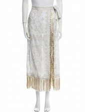 Valentino Women's Linen Knee-Length Skirt Size 44