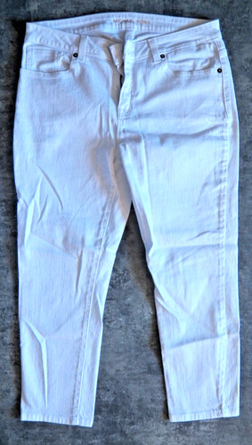 Michael Kors Women's White Denim Stretch Skinny Leg Jeans Pants Size 6 - NWOT