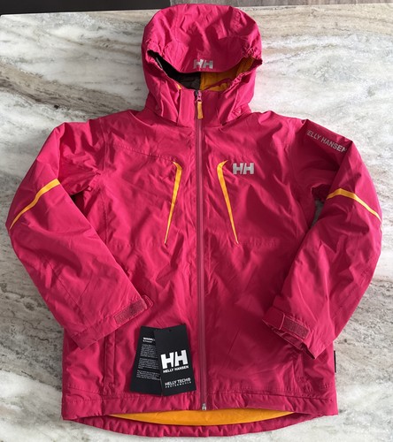 Helly Hansen Stoneham Junior Ski Jacket Boys 164 cm Size 14 Raspberry Red Orange - Picture 1 of 12