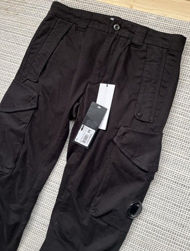 CP Company Stretch Sateen Cargo Pants - Mens UK 28 Waist - Black - Picture 2 of 8