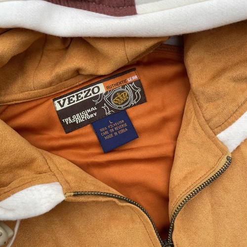 Vintage Y2K Veezo Trainingsanzug Set Hoodie/Hose Weizen/Gelb Herren Gr. L Hip Hop - Bild 6 von 19