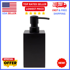 Matte Black Soap Dispenser 15oz   Refillable Square Pump for Kitchen/Bath