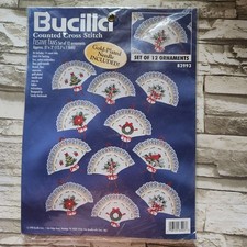 Bucilla Festive Fans Counted Cross Stitch Orn...