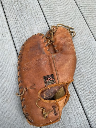 Guanto da baseball vintage anni 40 Frank McCormick MacGregor Goldsmith Pro modello FM Trapper - Foto 5 di 9