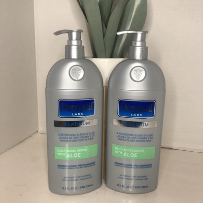 2 X Dermasil Labs Platinum Daily Moisturizer Aloe 18.1 Fl oz. Hydration