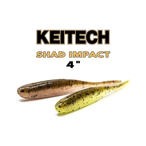 Señuelo suave de silicona KEITECH SHAD IMPACT 4 Japón perfumado a calamar 108 mm 5 gr 8 un. Foto 4 de 4